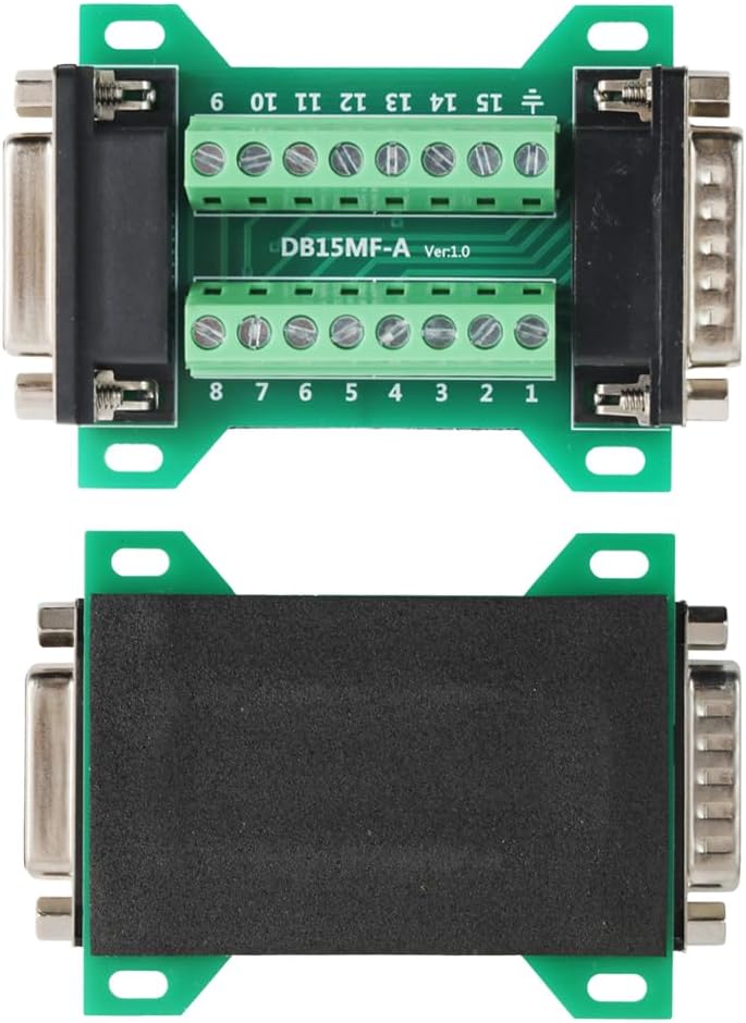 Willwewon 2PCS DB15 Male Female Connector in One Breakout Board, RS232 D-SUB Serial to 15-pin Port Adapter Module - Image 4